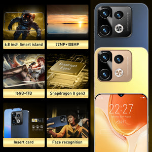 2026 Novo Note 50 Pro de Alta Qualidade Original Inteligente 4G 5G Dual SIM Dual Standby Sistema Versão Global Bateria de 6800mAh