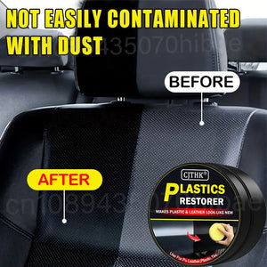 Restaurador de Plástico para Carros Voltar ao Preto Brilhante Produtos de Limpeza para Carros Restaurador de Plástico e Couro Polidor de Carro e Renovador de Revestimento de Reparação