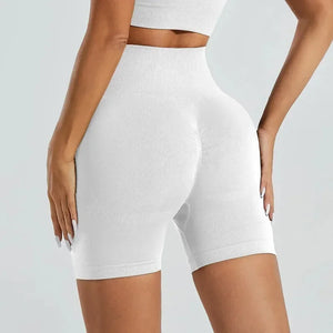 Shorts de Yoga de Cintura Alta para Mulheres de Verão, Elegantes e Sexy, Calças de Fitness para Corrida, Leggings de Yoga em Cores Sólidas, Meias Elásticas