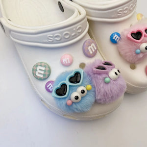 Charms para Sapatos DIY 3D Estereoscópico Bola de Cabelo Gênio Decoração Fivela para Acessórios de Charms para Sapatos Presente para Meninas em Festa