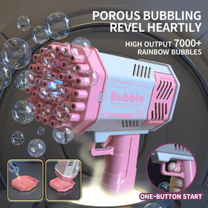 Máquina de Bolhas de 40 Furos, Totalmente Automática, Sopra Bolhas, Leve, Máquina de Bolhas para Uso Externo, Sem Bateria, Sem Água de Bolhas
