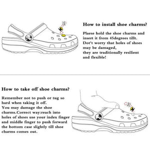 2024 Charms de Sorvete Engraçados para Decoração de Sapatos Clog, Acessório Destacável para Clog DIY, Decoração Criativa para Calçados de Verão