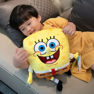 Boneco de Pelúcia Anime Spongebob Peluches Boneco Squarepants Patrick Star Squidward Eugene Krabs Gary Kawaii Brinquedo de Pelúcia de Desenho Animado