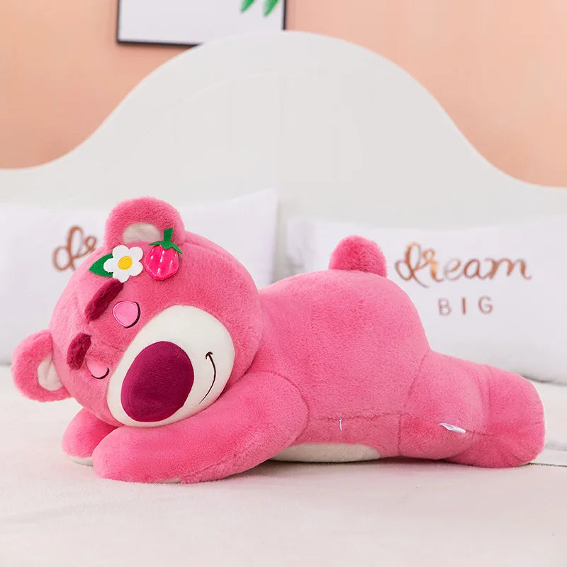 Disney 30cm História Lotso Urso Fofo Morango Sofá Almofada Pelúcia Brinquedos de Pelúcia para Crianças Meninas Amigos Festivais Presente de Aniversário