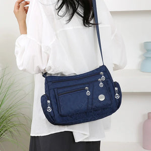 Bolsa transversal quadrada, versátil para homens e mulheres, nova bolsa grande, bolsa de tecido, bolsa de ombro estilo Oxford, fashionável