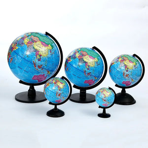 Conjunto de Globo Padrão para Ensino, Mapa em Inglês HD com Rotação de 360°, para Sala de Aula e Estudantes de Geografia, Recurso Educacional