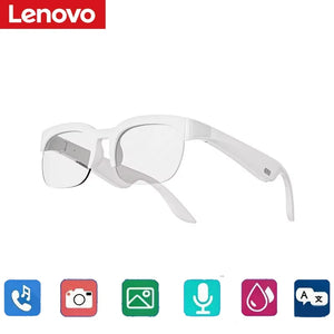 Lenovo Óculos Inteligentes 2026 Novos Óculos Inteligentes com Tradução AI, Bluetooth, Gravação de Conversas, Escuta de Música para Homens e Mulheres
