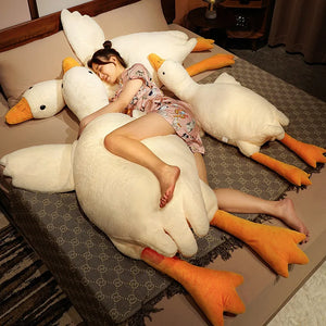 Quente 50/90/130CM Ganso Engraçado de Pelúcia Almofada de Pato Macio Travesseiro de Sofá Almofada Presente de Aniversário para Crianças e Namorada Brinquedo