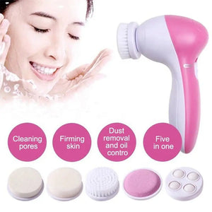 Limpeza Facial Elétrica 5 EM 1 Escova de Limpeza Facial Máquina de Lavagem Spa Cuidados com a Pele Massageador Ferramentas de Limpeza de Cravos Limpador Facial