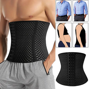 Modeladores de Cintura Corset para Homens Redutor de Abdômen Cinta de Emagrecimento Shapewear Alta Compressão Cinta de Modelagem para Exercícios Faja