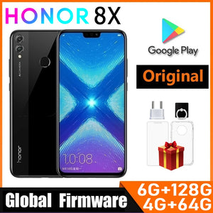 HONOR 8X Smartphone Firmware Global CPU Haisi Qilin 710 Câmera traseira de 6,5 polegadas 20MP Reconhecimento de impressão digital telefone usado