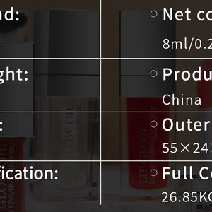 Conjunto de Óleo Labial Hidratante Jelly de Cristal Gloss Labial Volumizador Maquiagem Gloss Labial Sexy Óleo Iluminador Labial Tinta Volumizadora