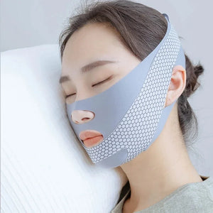 Lifting Facial com Faixa V para Dormir, Bandagem Facial Redutora de Gordura, Relaxamento, Levantamento de Forma, Redução de Papada, Banda de Afinamento Facial, Massagem