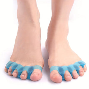 2 soft touch silicone toe spacers, reusable toe spacers for feet