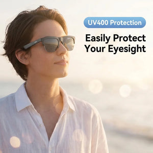 Óculos Inteligentes Fotochromáticos Anti Luz Azul Bluetooth V5.3 Fones de Ouvido para Chamadas HIFI Homens Mulheres Óculos de Sol UV400 Esportes Pesca Trabalho