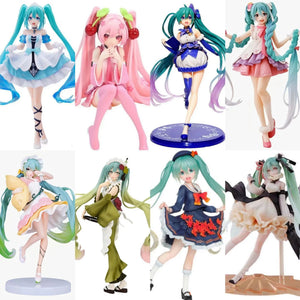 Hatsune Miku Anime Figure Collectible Doll PVC Statue Desktop Decoration Gift for Girls Otaku Cosplay Fans Kawaii Cute Japanese