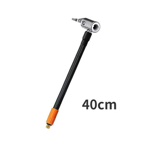 M6 thread locking air chuck with air tube, standard tire valve fine thread, suitable for M6 thread integrated air pump