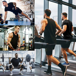 Camisa de Sauna para Homens, Camiseta de Suor de Sauna de Manga Curta, Colete de Sauna para Homens, Regata de Exercício na Academia