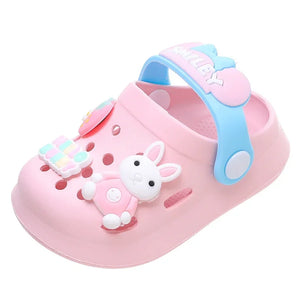 Chinelos de Bebê Sandálias Mules Respiráveis para Meninos e Meninas com Sola Macia para Atividades Internas e Externas e Design Antiderrapante
