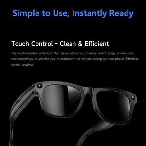 Óculos Inteligentes Xiaomi AI 4K HD Lente Fotocromática Câmera Óculos Chamadas Bluetooth Reprodutor de Música Assistente de Voz Tradução Vídeo