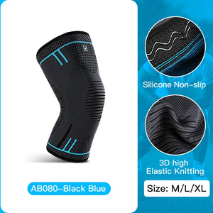 1 Pçs Manga de Suporte para Joelho de Compressão Elástica Respirável Protetor de Joelho com Molas para Academia Esportes Basquete Voleibol Corrida