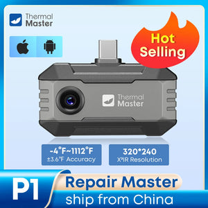 (iPhone&Android) Câmera térmica P1 para Android para iPhone 320*240 X³IR Resolução 600℃ 25Hz Câmera de Inspeção de Casa HVAC