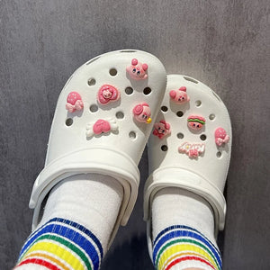 Charms de Sapato de Chef Kirby de Desenho Animado Fofos, Decorações DIY para Tamancos e Sandálias, Acessórios de Sapato de Desenho Animado Engraçados, Presente de Férias para Meninos e Meninas