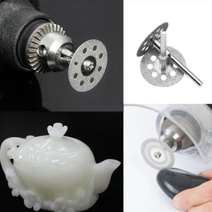Disco de Corte de Diamante de 22mm Mandril de Roda de Lixa de 3mm para Ferramenta Rotativa de Corte de Metal Peças de Moedor Elétrico