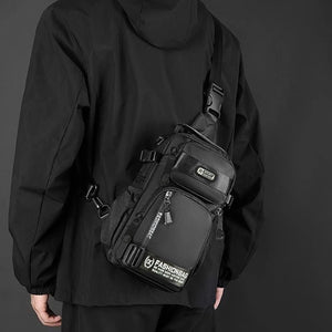 Mochila de ciclismo para homens, bolsa de peito masculina, bolsa de ombro casual para homens, bolsa transversal leve e de grande capacidade