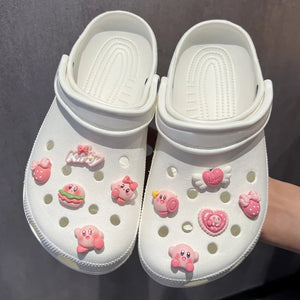 Charms de Sapato de Chef Kirby de Desenho Animado Fofos, Decorações DIY para Tamancos e Sandálias, Acessórios de Sapato de Desenho Animado Engraçados, Presente de Férias para Meninos e Meninas