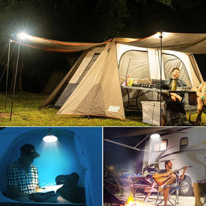 Lanterna de Camping Portátil Power Bank Lanterna LED para Camping Lanterna de Mão à Prova d'Água Luz de Tenda Externa Lanterna Recarregável Holofote Lanterna