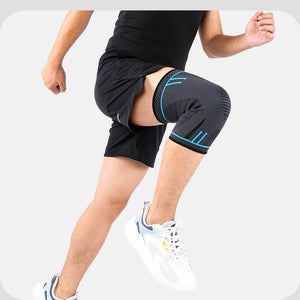 1 Pçs Manga de Suporte para Joelho de Compressão Elástica Respirável Protetor de Joelho com Molas para Academia Esportes Basquete Voleibol Corrida