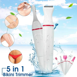 Conjunto 5 em 1 Epilador para Mulheres, Aparador de Sobrancelhas Feminino, Depilador de Senhora, Máquina de Depilação, Depilador Facial, Ferramenta Depilatória para Biquíni