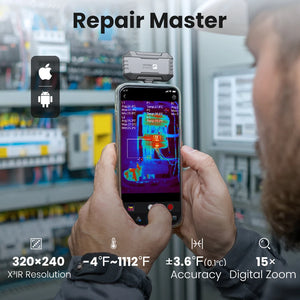 (iPhone&Android) Câmera térmica P1 para Android para iPhone 320*240 X³IR Resolução 600℃ 25Hz Câmera de Inspeção de Casa HVAC