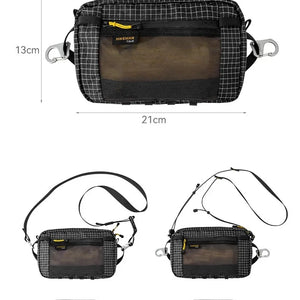 HIKEMAN Dyneema Fiber Waist Pack 1.1L Impermeável UltraLeve Multi Bolso para Ciclismo Corrida Caminhada Camping Esportes ao Ar Livre