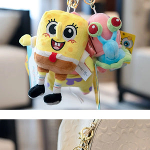 Boneco de Pelúcia Anime Spongebob Peluches Boneco Squarepants Patrick Star Squidward Eugene Krabs Gary Kawaii Brinquedo de Pelúcia de Desenho Animado
