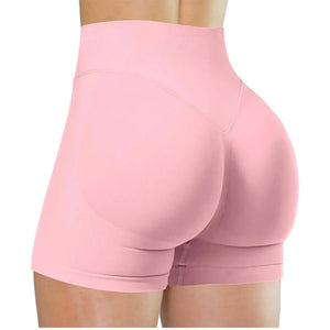 Shorts de Yoga de Cintura Alta para Mulheres de Verão, Elegantes e Sexy, Calças de Fitness para Corrida, Leggings de Yoga em Cores Sólidas, Meias Elásticas