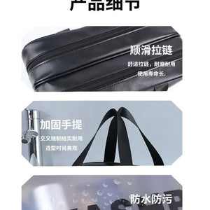 Bolsa de maquiagem dupla transparente PU com separação seca-molhada, bolsa de lavagem portátil, bolsa de armazenamento de cosméticos, essenciais para viagens, fitness e natação.