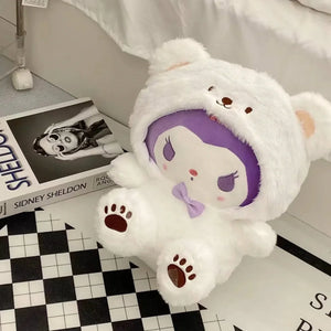 Pelúcia Sanrio Kawaii Sanrio Kuromi My Melody Cinnamoroll Brinquedos Almofada Anime Cartoon Presentes para Crianças Decoração de Quarto Bonecos.**