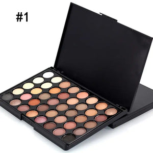 Paleta de Sombras Glitter 40/74/78 Cores Matte à Prova d'Água Longa Duração Pó Compacto Kit de Cosméticos Ferramentas de Maquiagem para Mulheres Fashion