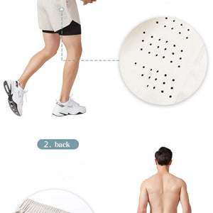 Calções de Corrida Masculinos Secagem Rápida Fitness Pretos de Dupla Camada para Homens Novos para Treino de Esportes e Musculação