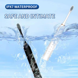 Escova de Dentes Elétrica Sônica para Adultos IPX7 à Prova d'Água Cabeça de Escova DuPont Recarregável via USB Limpeza de Alta Frequência 6 Modos de Limpeza