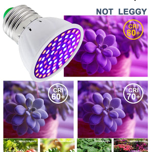 Led Grow Bulb 220V E27 60 80LEDs Full Spectrum LED Plant Greenhouse Hydroponic Growth Light Indoor Plant Phyto Flower Lamp