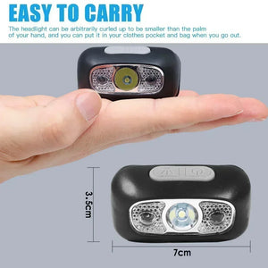 Lanterna de Cabeça LED Poderosa IPX4 à Prova d'Água Lanterna de Emergência 250LM Lanterna de Cabeça LED XPE 500mAh para Pesca, Camping e Caminhadas ao Ar Livre