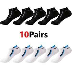 30 Pares de Meias Masculinas Meia de Malha Respirável Curta Casual Meias de Esporte com Bloco de Cores Meias Esportivas Absorvem Suor Tornozelo