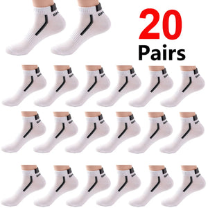 30 Pares de Meias Masculinas Meia de Malha Respirável Curta Casual Meias de Esporte com Bloco de Cores Meias Esportivas Absorvem Suor Tornozelo