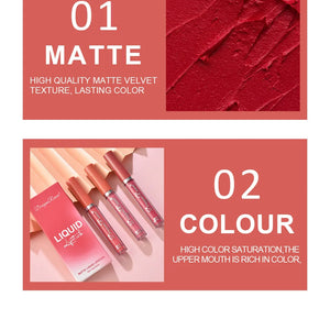 Conjunto de 3 PCS de Batons Líquidos de Longa Duração para Mulheres Cosméticos de Beleza Coreana Batons Matte à Prova d'Água Longa Duração