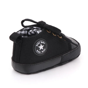 New Baby Shoes Boys Girls Classic Canvas Casual Sneakers Spring Newborn First Walker Toddler Soft Sole Non-Slip Walking Shoes