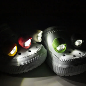 2Pçs/Conj. Pingentes de Luz LED para Sapatos DIY Lanternas Arco-Íris Decorações para Sapatos Acessórios Decorações para Sandálias