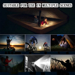 Lanterna Super Brilhante de 100000LM Lanterna Tática LED Recarregável de Longo Alcance para Camping ao Ar Livre, à Prova d'Água, Pesca